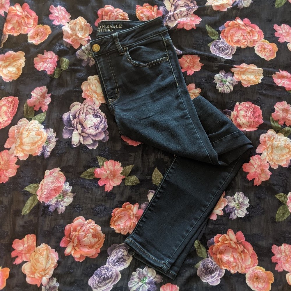 american eagle • dark denim jeggings